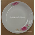 Plato de cena lindo de cerámica de la porcelana de la porcelana de 8 pulgadas Plato para la comida del bocado de la fruta de la torta